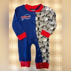 Buffalo Bills Kids Footie - Blue, Gray, and Red